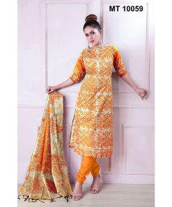 কটন বাটিক থ্রি পিছ (MT-10059)