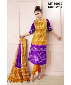 সিল্ক বাটিক থ্রি পিছ (MT-10079)