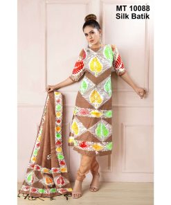 সিল্ক বাটিক থ্রি পিছ (MT-10088)