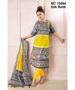 সিল্ক বাটিক থ্রি পিছ (MT-10094)