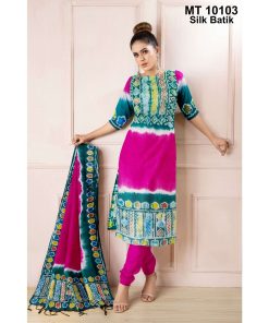 সিল্ক বাটিক থ্রি পিছ (MT-10103)