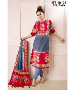 সিল্ক বাটিক থ্রি পিছ (MT-10106)