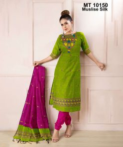মাসলাইস সিল্ক তাঁতের থ্রি-পিস (MT-10150)