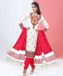 Alternative view of মাসলাইস সিল্ক তাঁতের থ্রি-পিস (MT-10165)