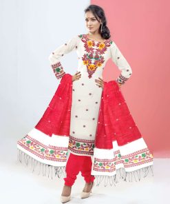 Alternative view of মাসলাইস সিল্ক তাঁতের থ্রি-পিস (MT-10166)