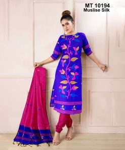 মাসলাইস সিল্ক তাঁতের থ্রি-পিস (MT-10194)