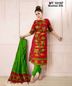 মাসলাইস সিল্ক তাঁতের থ্রি-পিস (MT-10197)
