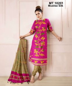 মাসলাইস সিল্ক তাঁতের থ্রি-পিস (MT-10201)