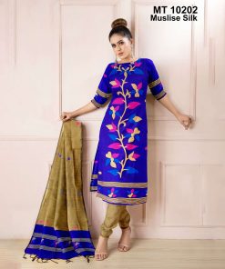 মাসলাইস সিল্ক তাঁতের থ্রি-পিস (MT-10202)