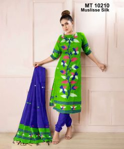 মাসলাইস সিল্ক তাঁতের থ্রি-পিস (MT-10210)