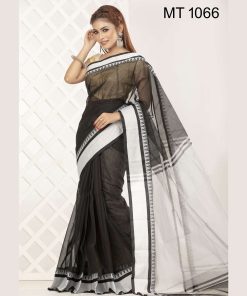 টাঙ্গাইল তাঁতের হাফ সিল্ক শাড়ী ব্লাউজ পিছ সহ (MT-1066)