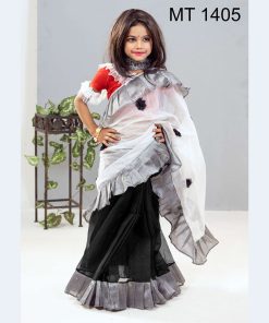 Alternative view of বাচ্চাদের রেডিমেড হাফসিল্ক শাড়ী (MT-1405)