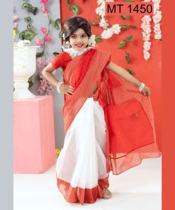 বাচ্চাদের রেডিমেড হাফসিল্ক শাড়ী (MT-1450)