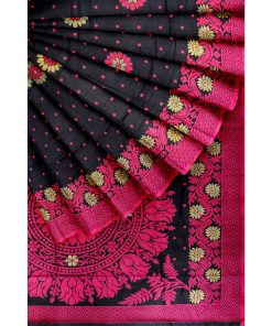 Alternative view of টাঙ্গাইল সিল্ক কাতান শাড়ী রানিং ব্লাউজ পিছ সহ (MT-2003)