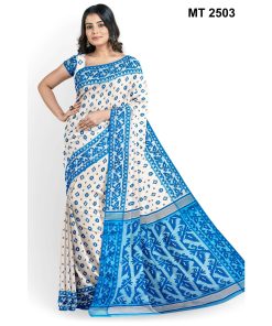 মাসলাইস সিল্ক জামদানি শাড়ী (MT-2503)
