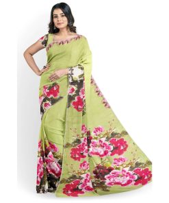 মাসলাইস সিল্ক ডিজিটাল প্রিন্ট শাড়ী (MT-2673)