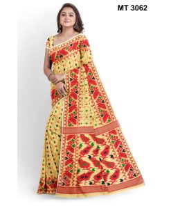 মাসলাইস সিল্ক জামদানি শাড়ী (MT-3062)