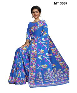 মাসলাইস সিল্ক জামদানি শাড়ী ব্লাউজ পিছ সহ (MT-3067)