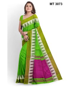 সফট হাফ সিল্ক টাঙ্গাইল তাঁতের শাড়ী ব্লাউজ পিছ সহ (MT-3073)