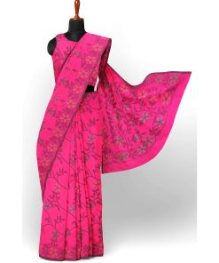 Alternative view of টাঙ্গাইল সিল্ক কাতান শাড়ী রানিং ব্লাউজ পিছ সহ (MT-3457)