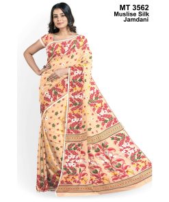 মাসলাইস সিল্ক জামদানি শাড়ী (MT-3562)