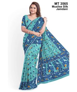 মাসলাইস সিল্ক জামদানি শাড়ী (MT-3565)