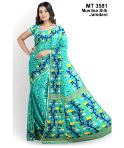 মাসলাইস সিল্ক জামদানি শাড়ী (MT-3581)