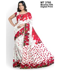মাসলাইস সিল্ক ডিজিটাল প্রিন্ট শাড়ী (MT-3795)