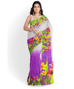 Alternative view of মাসলাইস সিল্ক ডিজিটাল প্রিন্ট শাড়ী (MT-3801)