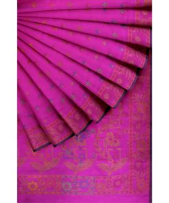 Alternative view of টাঙ্গাইল সিল্ক কাতান শাড়ী রানিং ব্লাউজ পিছ সহ (MT-3918)