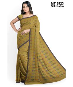 টাঙ্গাইল সিল্ক কাতান শাড়ী রানিং ব্লাউজ পিছ সহ (MT-3923)