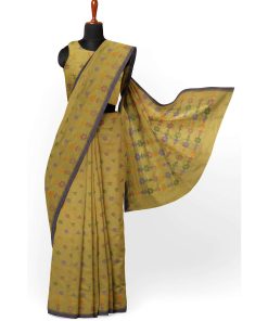 Alternative view of টাঙ্গাইল সিল্ক কাতান শাড়ী রানিং ব্লাউজ পিছ সহ (MT-3923)