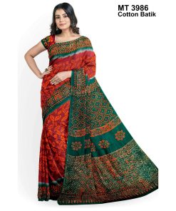 Soft Cotton Batik Saree with Blouse Piece (MT-3986)