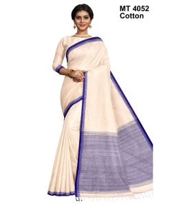 টাঙ্গাইল তাঁতের সুতি শাড়ী ব্লাউজ পিছ সহ (MT-4052)