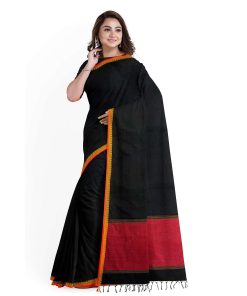 Alternative view of টাঙ্গাইল তাঁতের সুতি শাড়ী ব্লাউজ পিছ সহ (MT-4053)