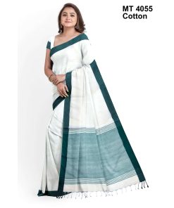 টাঙ্গাইল তাঁতের সুতি শাড়ী ব্লাউজ পিছ সহ (MT-4055)