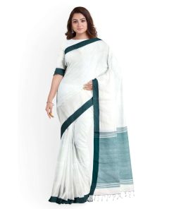 Alternative view of টাঙ্গাইল তাঁতের সুতি শাড়ী ব্লাউজ পিছ সহ (MT-4055)