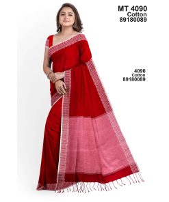 টাঙ্গাইল তাঁতের সুতি শাড়ী ব্লাউজ পিছ সহ (MT-4090)