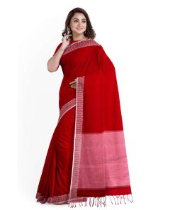 Alternative view of টাঙ্গাইল তাঁতের সুতি শাড়ী ব্লাউজ পিছ সহ (MT-4090)