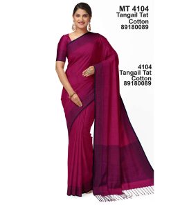 Alternative view of Tangail Tant Cotton Saree With Running Blouse Piece (MT-4105,4104)