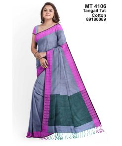 Tangail Tant Cotton Saree With Running Blouse Piece (MT-4106&4103)