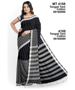 Tangail Tant Cotton Saree With Running Blouse Piece (MT-4108)